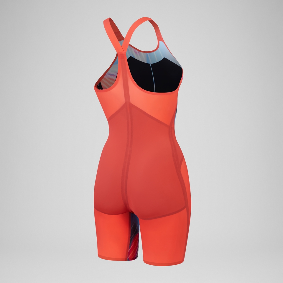 Fastskin LZR Pure Valor 2.0 Kneeskin mit geschlossenem Rücken für Damen Blau/Rot