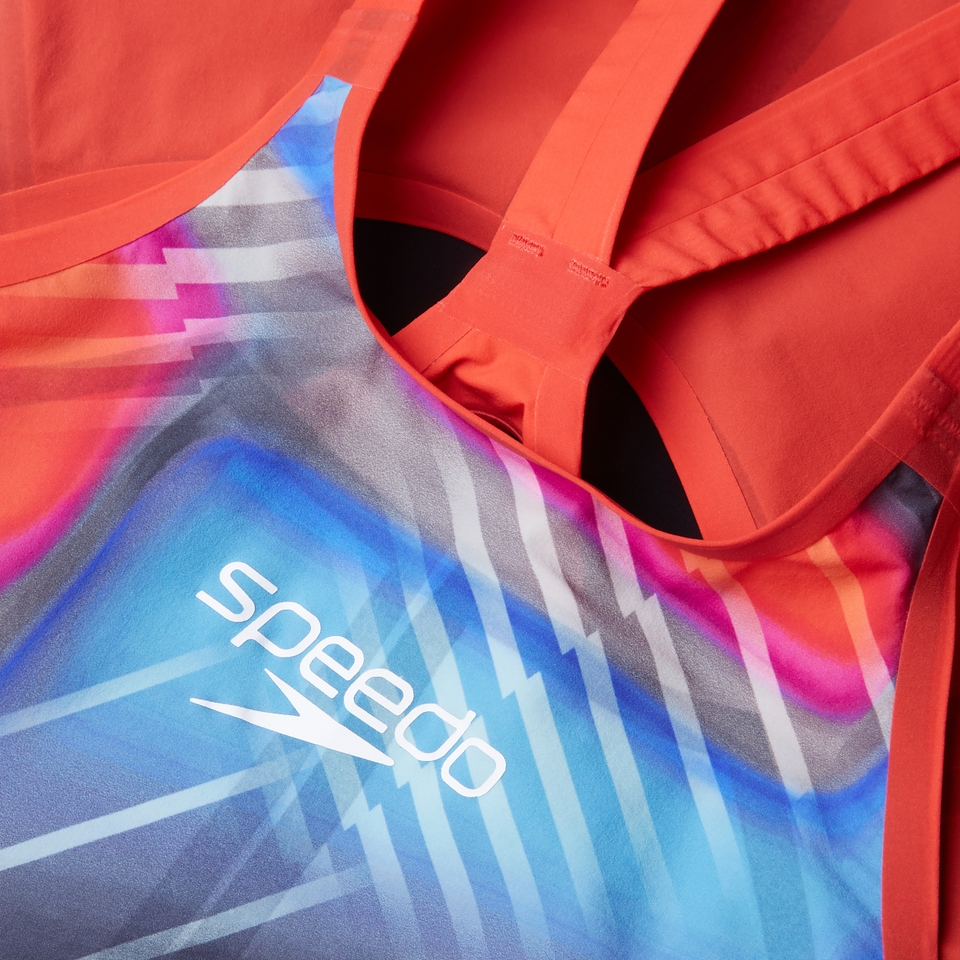 Women's Fastskin LZR Pure Valor 2.0 Openback Kneeskin Red/Blue