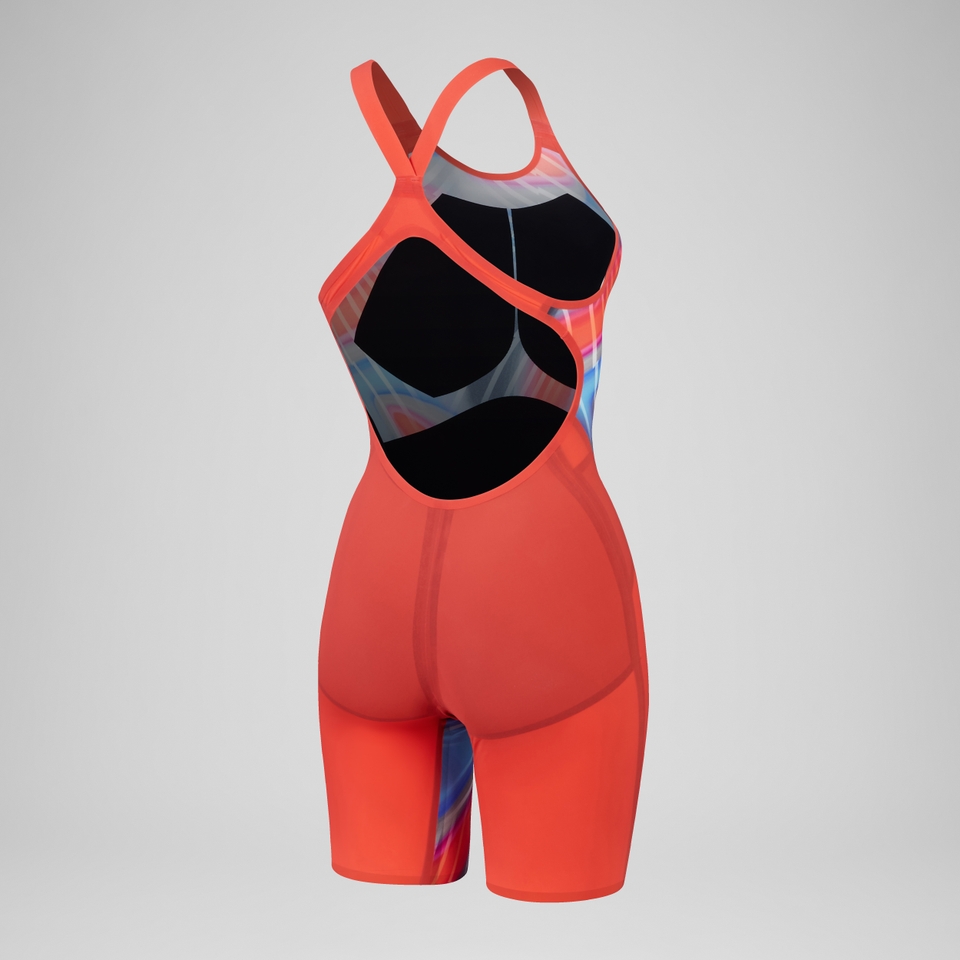 Combinaison partielle à dos ouvert - Fastskin LZR Pure Valor 2.0 pour Femmes Bleu/Rouge