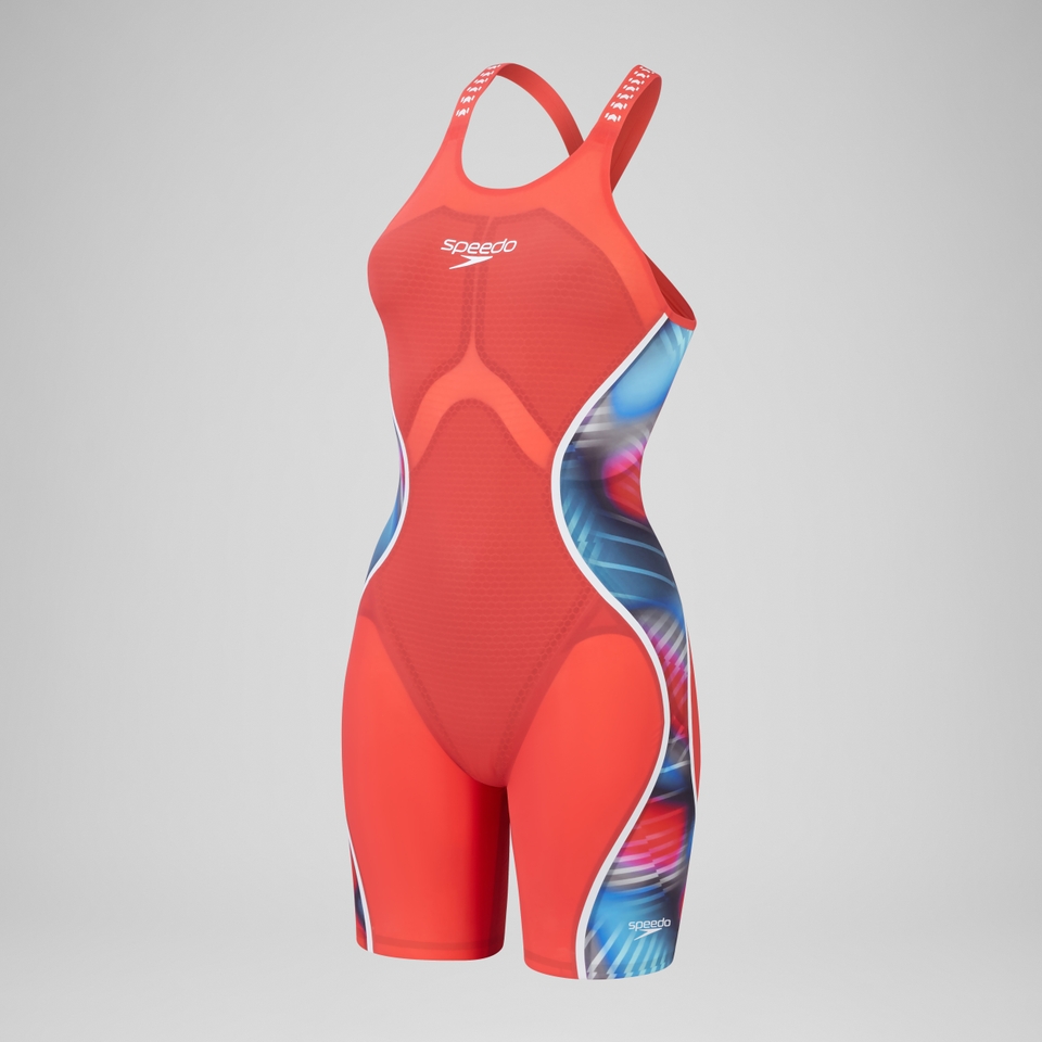 Women's Fastskin LZR Pure Intent 2.0 Openback Kneeskin Red/Blue