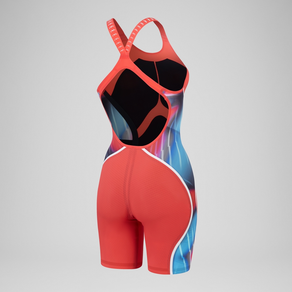 Women's Fastskin LZR Pure Intent 2.0 Openback Kneeskin Red/Blue