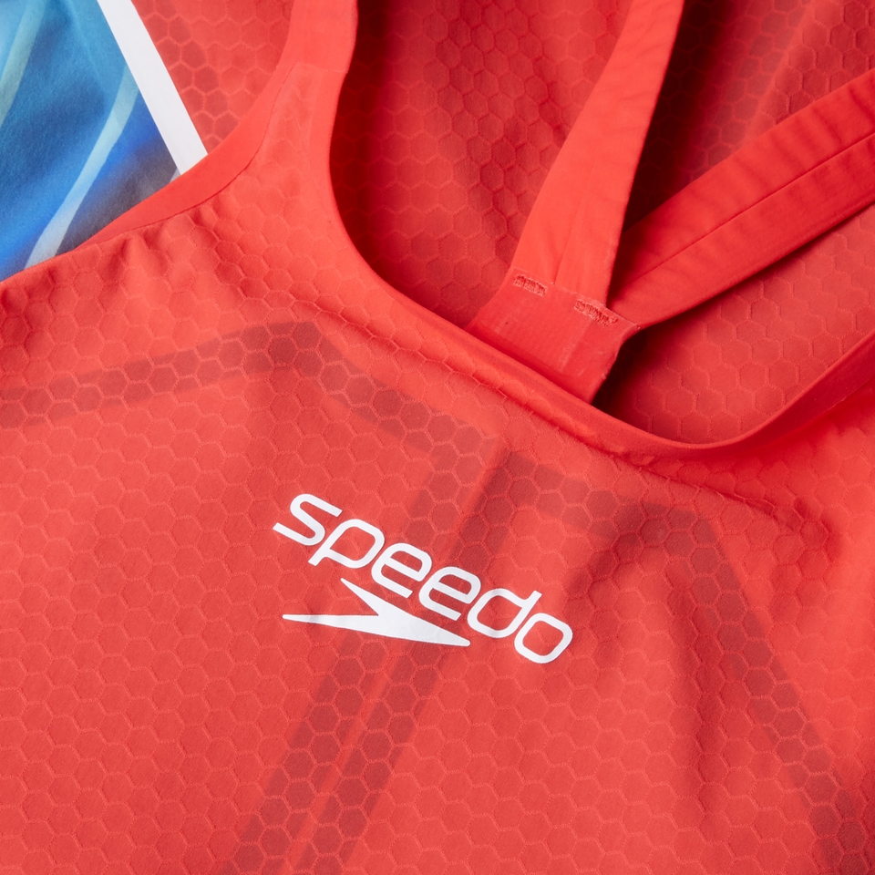 Women's Fastskin LZR Pure Intent 2.0 Openback Kneeskin Red/Blue