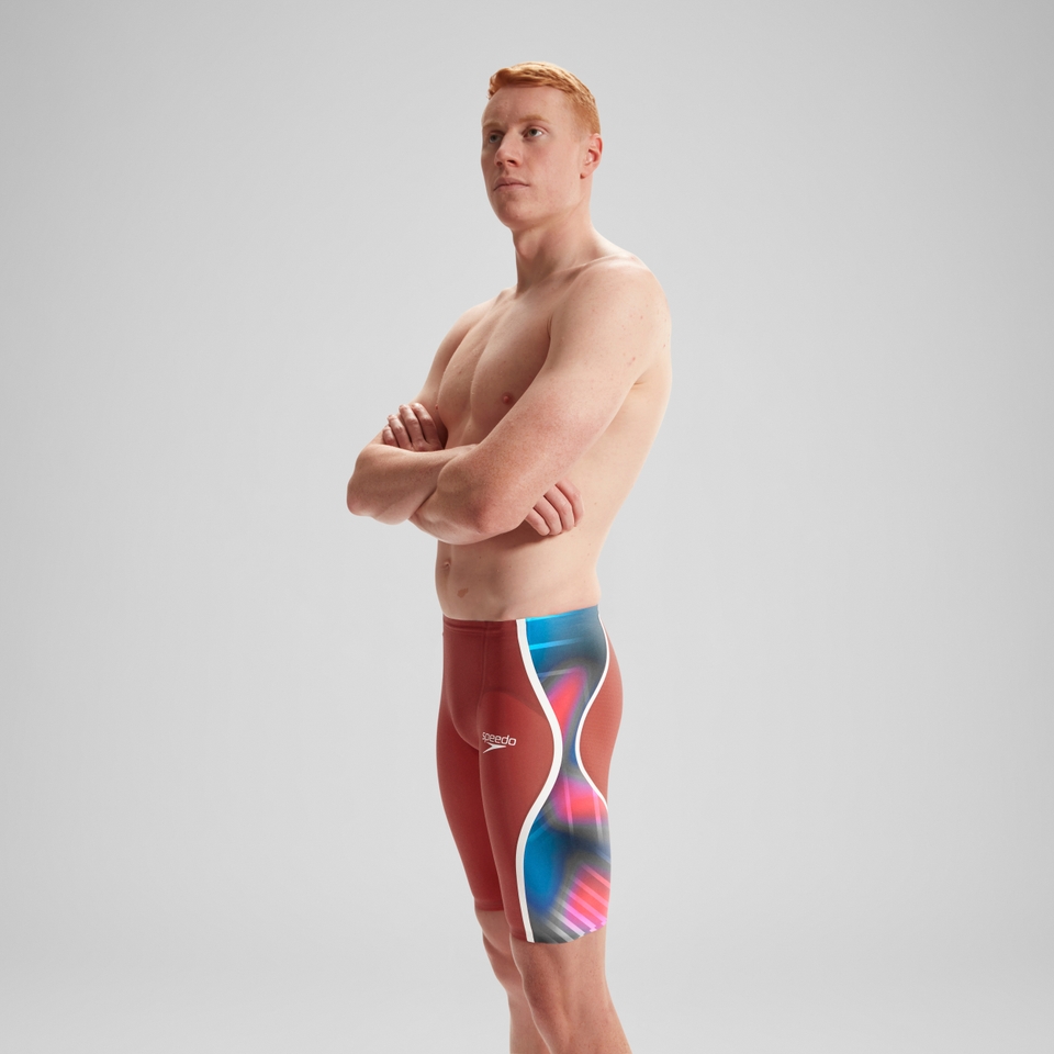 Fastskin LZR Pure Intent 2.0 Schwimmhose mit hohem Bund für Herren Blau/Rot