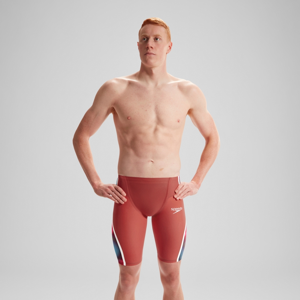Fastskin LZR Pure Intent 2.0 Schwimmhose mit hohem Bund für Herren Blau/Rot