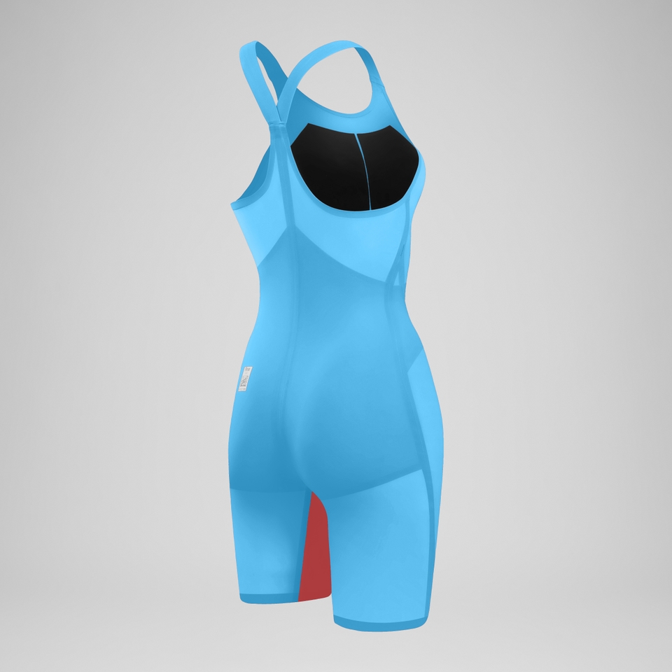 Fastskin LZR Pure Valor 2.0 Kneeskin mit geschlossenem Rücken für Damen Blau/Rot