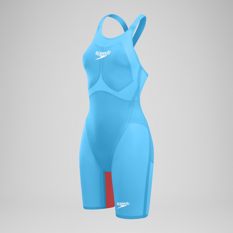 Fastskin LZR Pure Valor 2.0 Kneeskin mit geschlossenem Rücken für Damen Blau/Rot