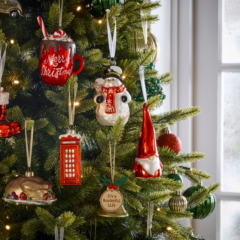 Turkey Glass Christmas Tree Decoration Homebase
