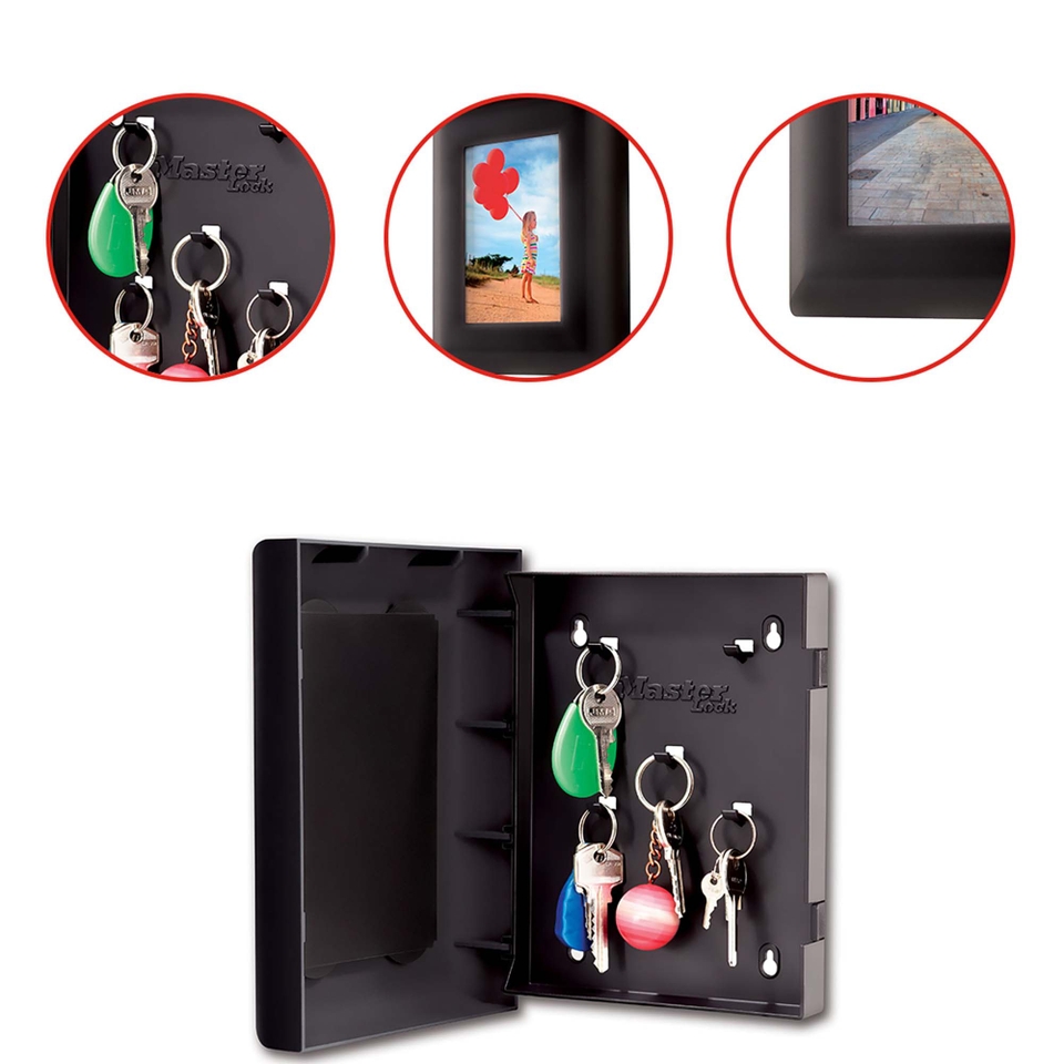 Master Lock Picture Frame Hidden Safe with 5 Key Hooks Homebase