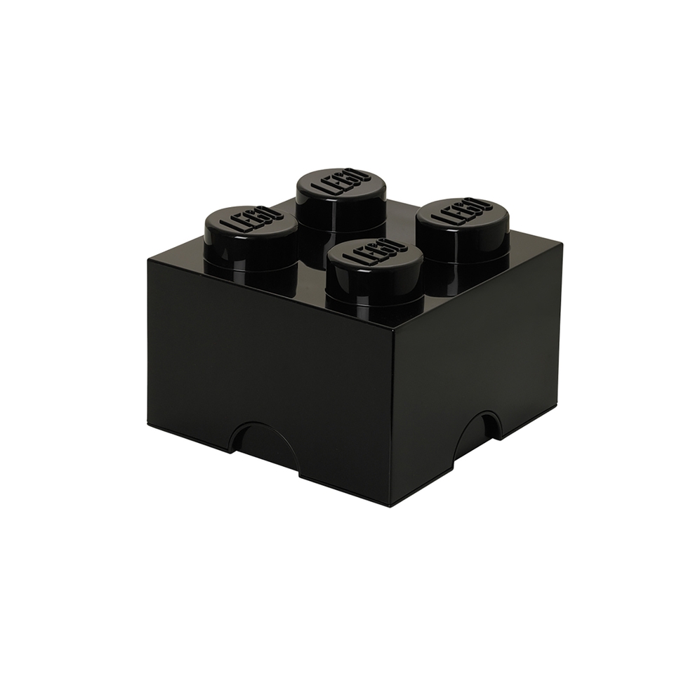LEGO 4-Stud Storage Brick - Black