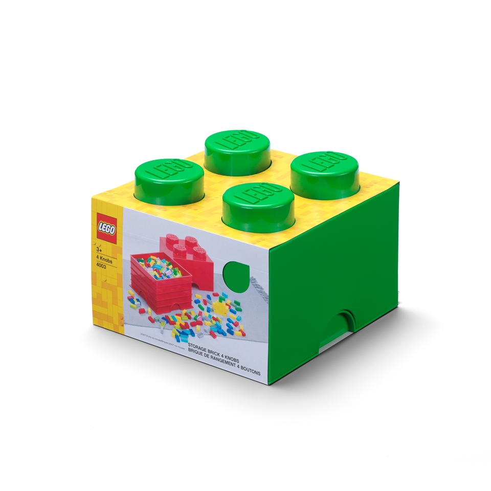 LEGO 4 Stud Storage Brick Green