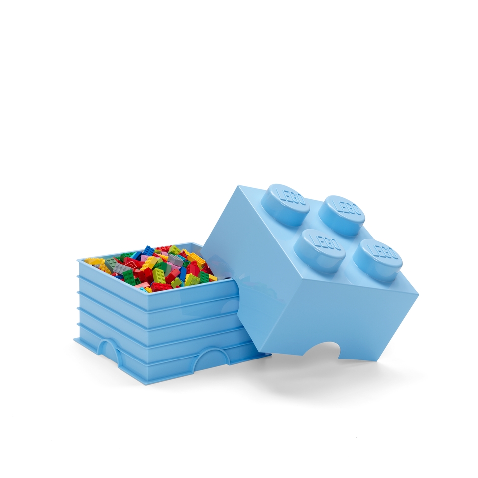 LEGO 4-Stud Storage Brick - Light Blue