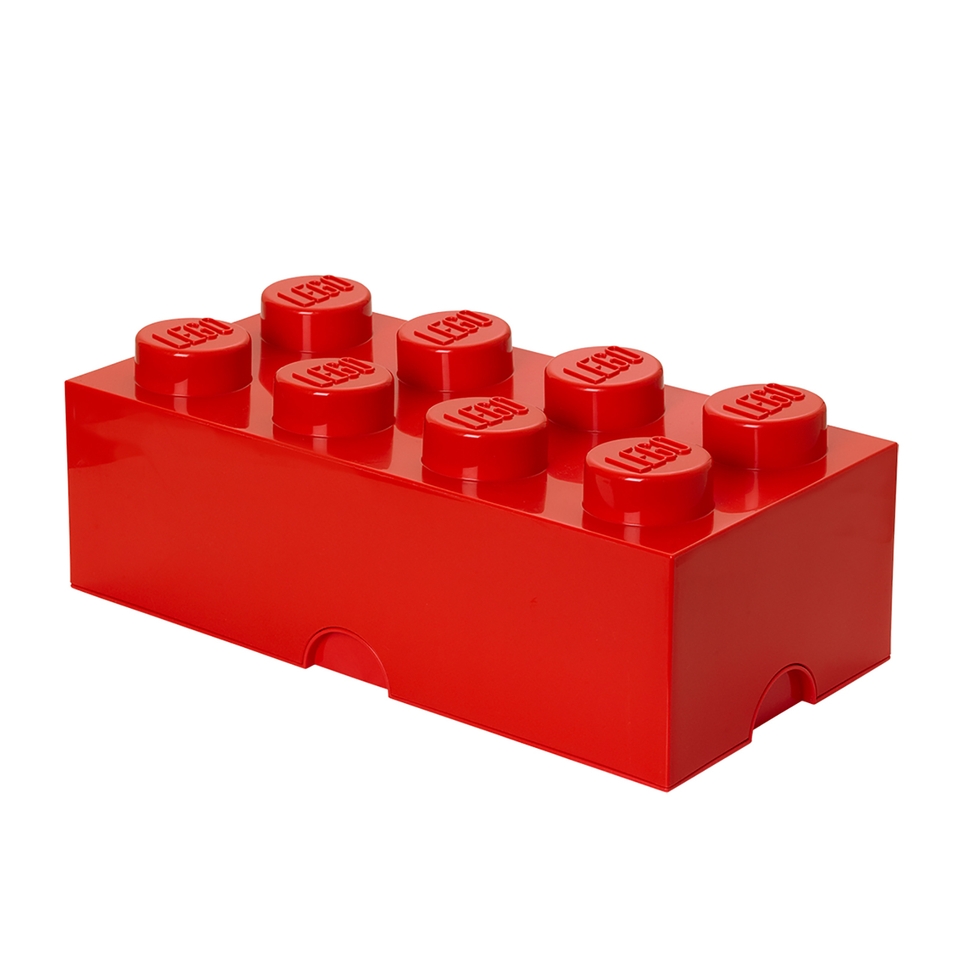 LEGO 8-Stud Storage Brick - Red