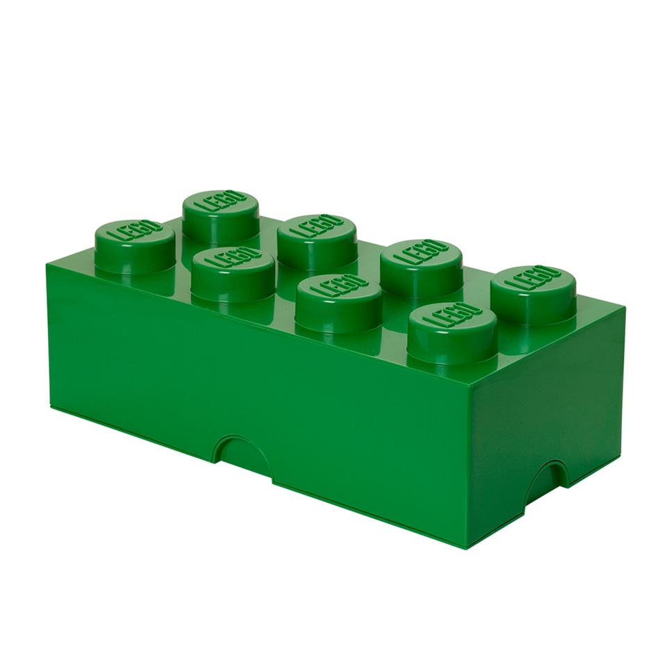 LEGO 8-Stud Storage Brick - Green