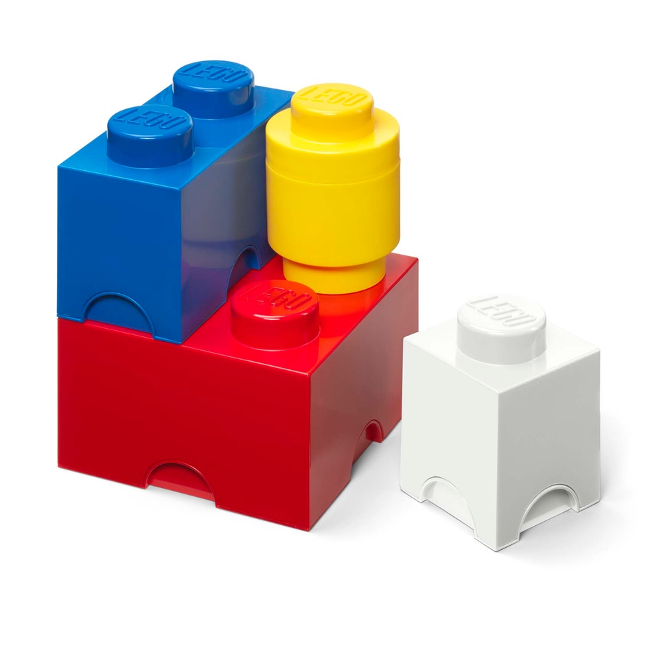LEGO Multi Pack 4 Piece Storage Boxes Classic Homebase