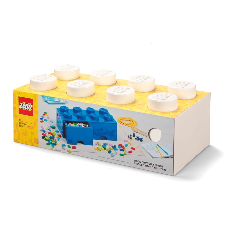 LEGO 8 Stud Brick Drawer White Homebase
