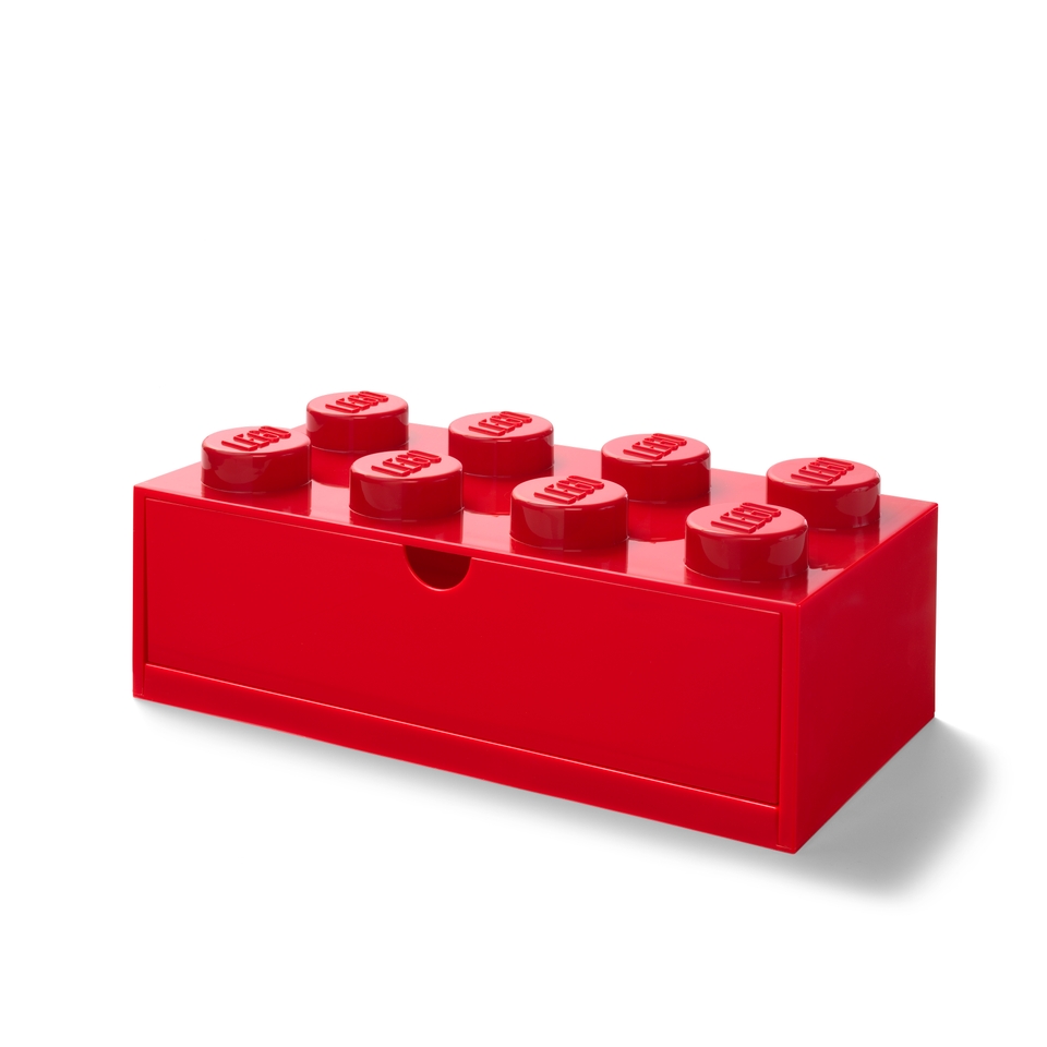 LEGO 8-Stud Desk Drawer - Red