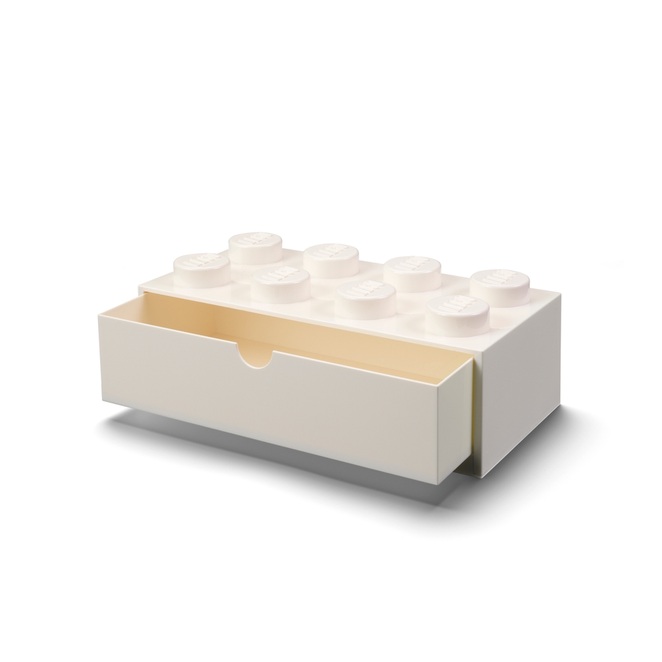 LEGO 8-Stud Desk Drawer - White