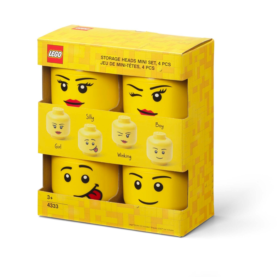 Lego Storage Head 4 Piece Mini Set