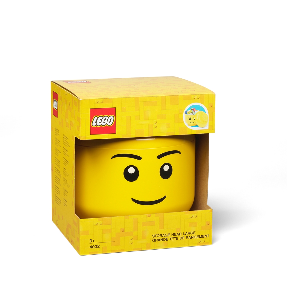 LEGO Large Storage Head - Boy | Homebase