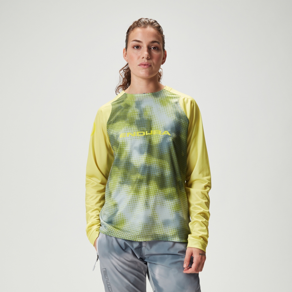 Women's Ltd Pixel Cloud L/S Tee - Tender Greens