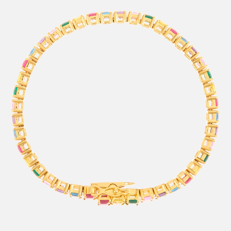 Kate Spade New York Rainbow Joy-Baguette Gold-Plated Tennis Bracelet