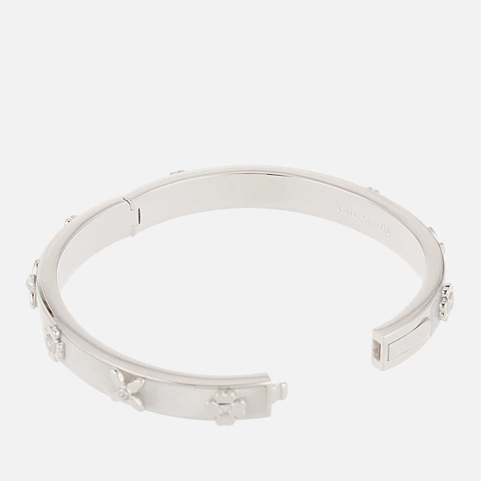 Kate Spade New York Heritage Bloom Silver Plated Mother-Of-Pearl Bangle
