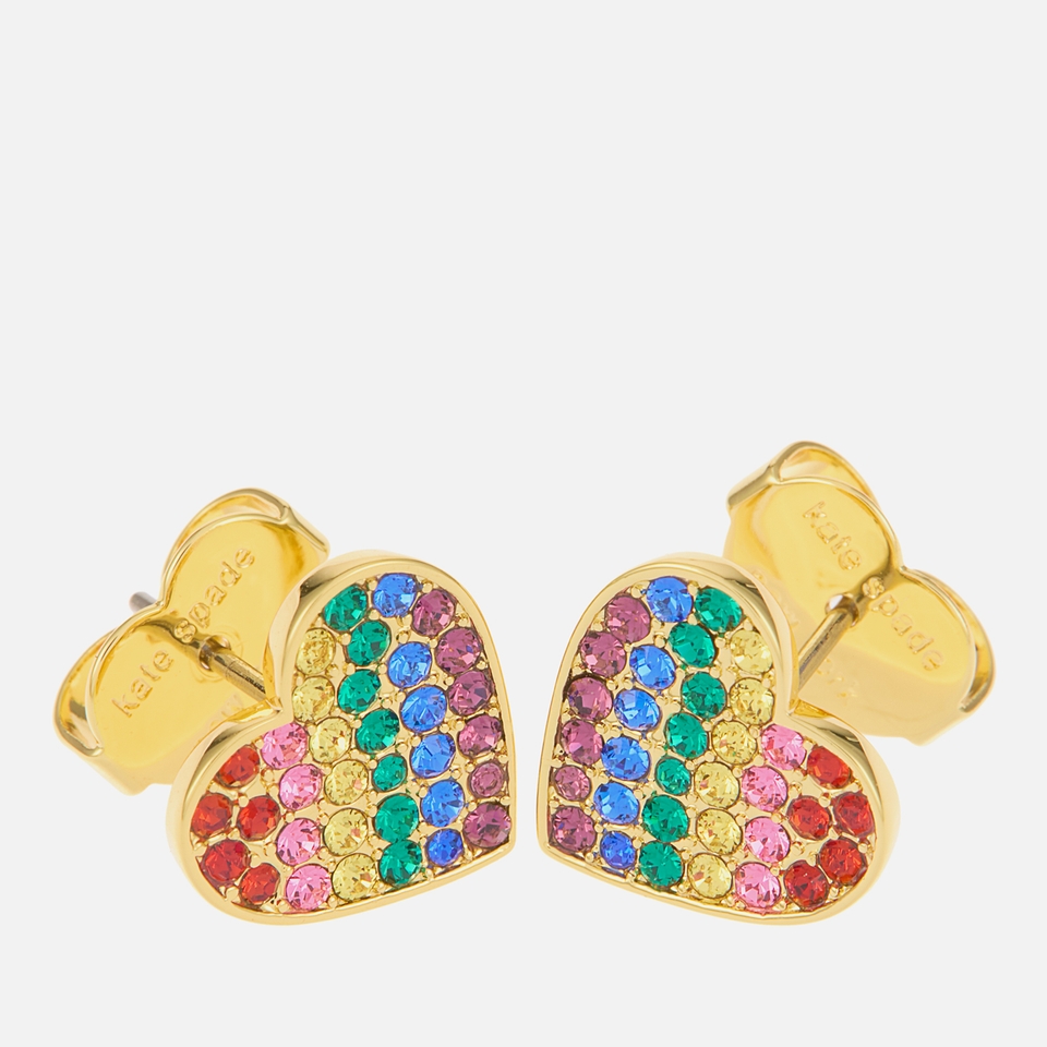 Kate Spade New York Rainbow Joy Gold-Plated Heart Studs