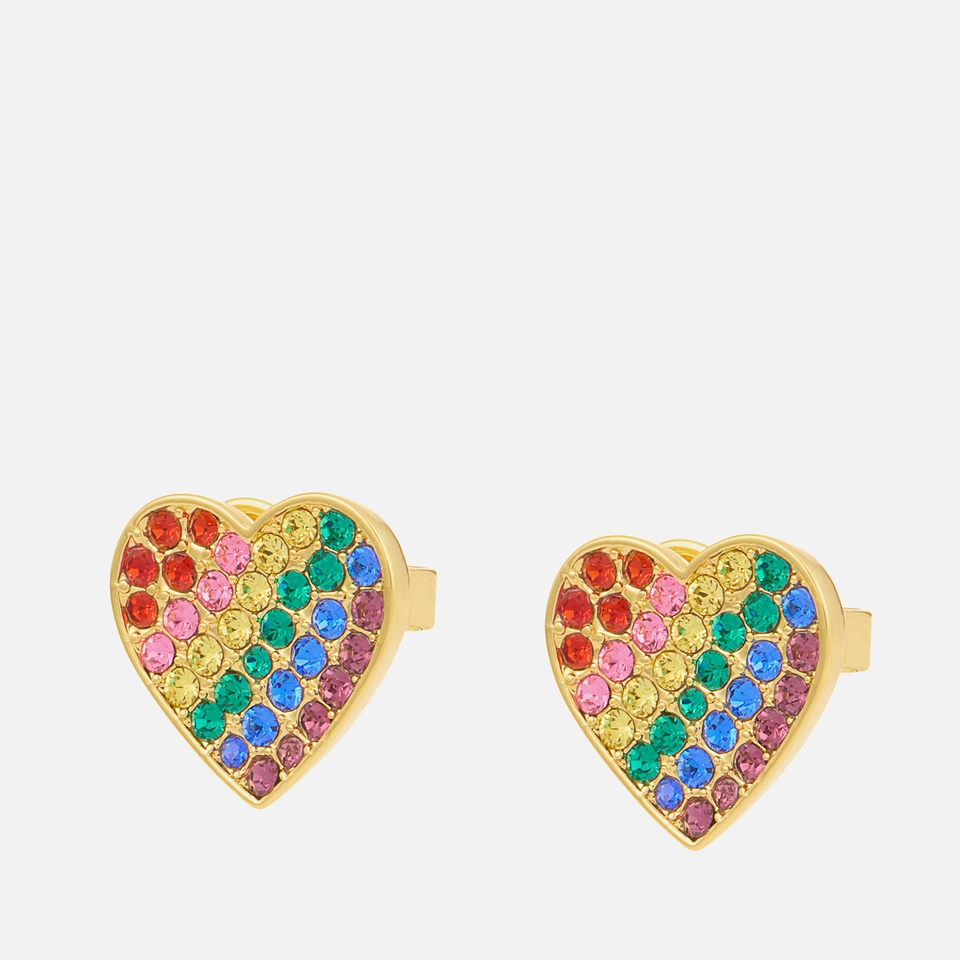 Kate Spade New York Rainbow Joy Gold-Plated Heart Studs