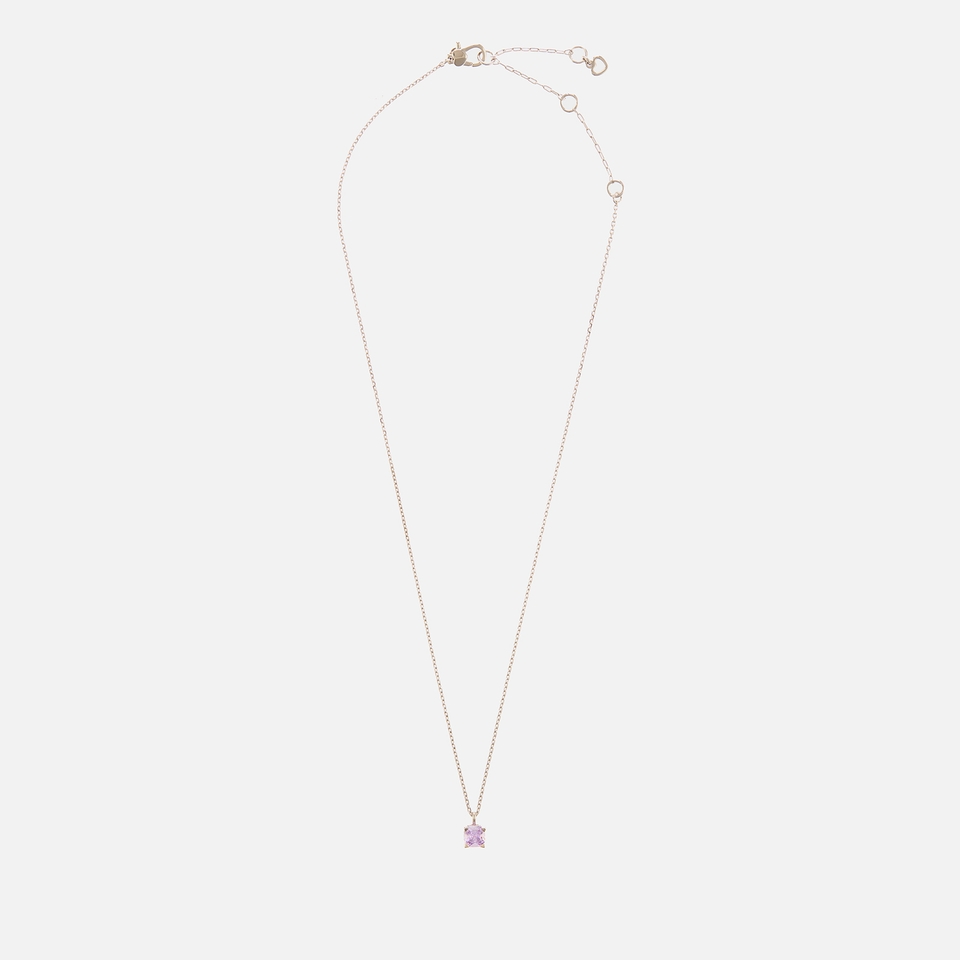 Kate Spade New York Women's Little Luxuries-6mm Square Pendant - Lavender/Silver