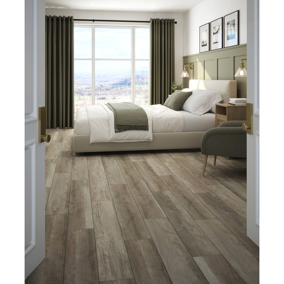 UltraClick SPC Easy Click-Fit Luxury Vinyl Flooring - Mid Oak Plank