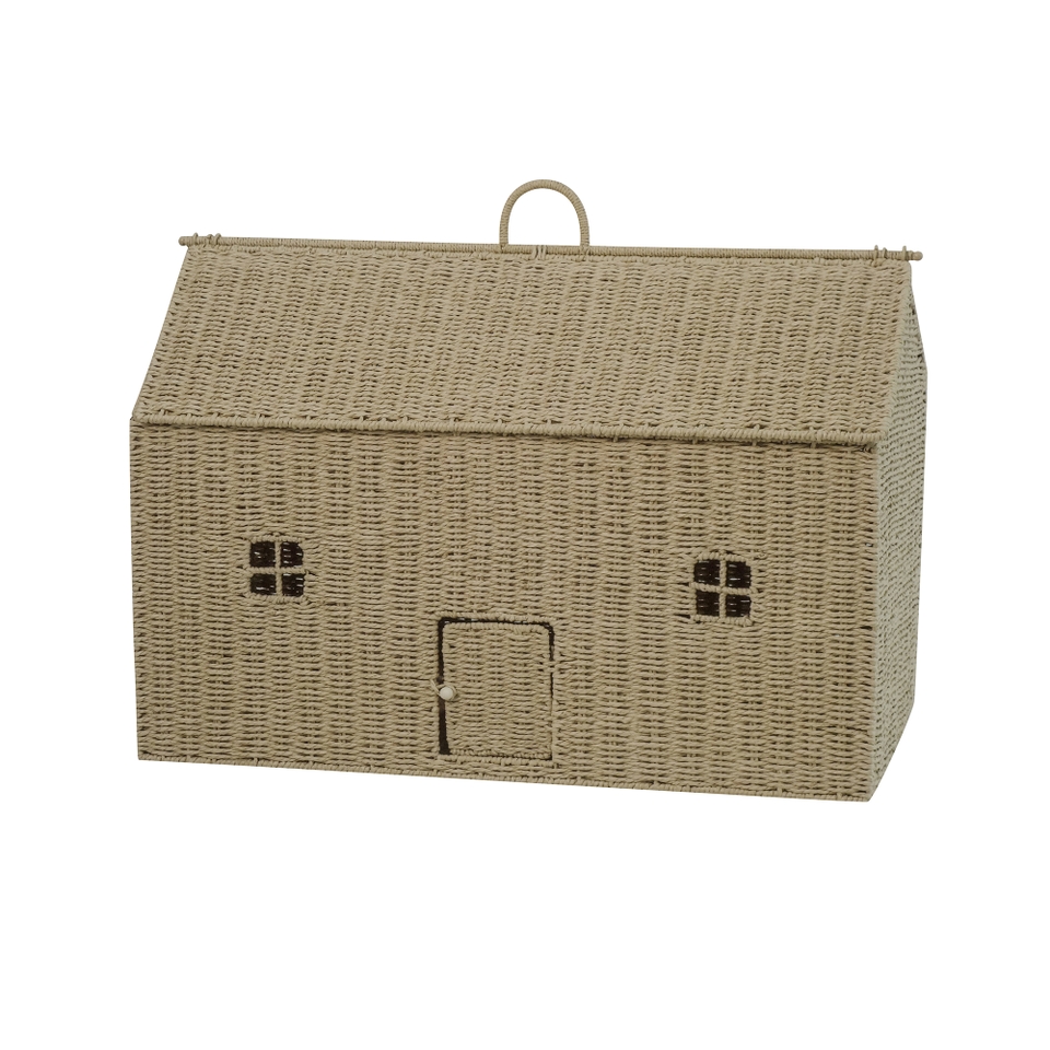 Kids House Recycled Paper Storage Box - Natural