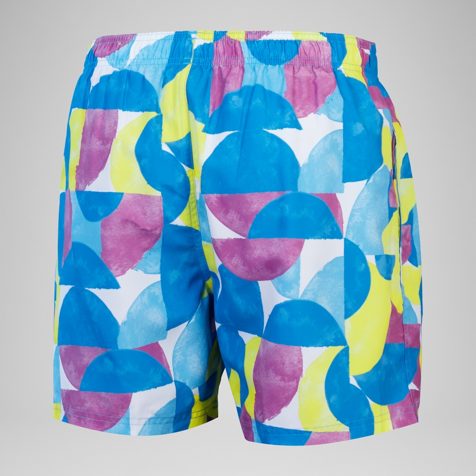 Men's Digital Printed Leisure 16" Swim Shorts Blue