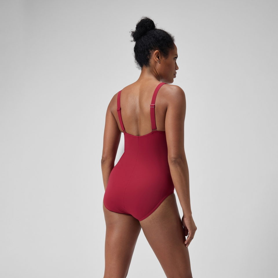 Women's Shaping Printed LunaElustre Swimsuit Red/Purple