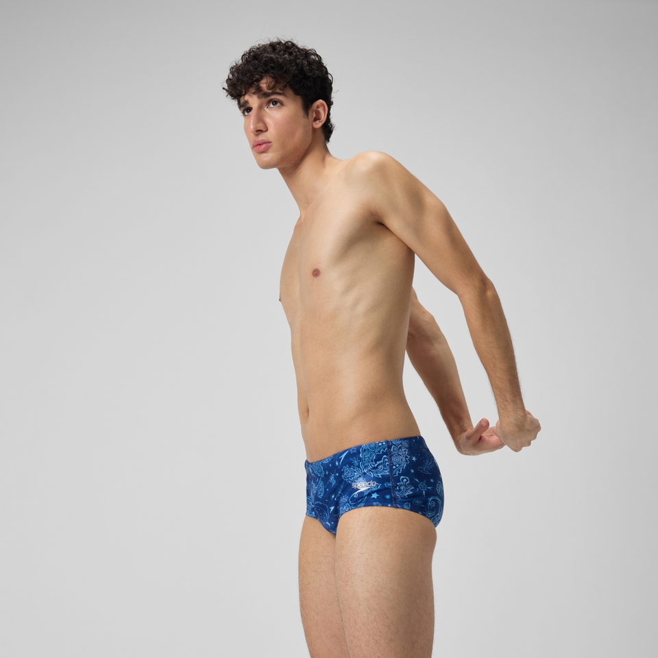Men's Club Training 13.5cm Allover Brief Blue