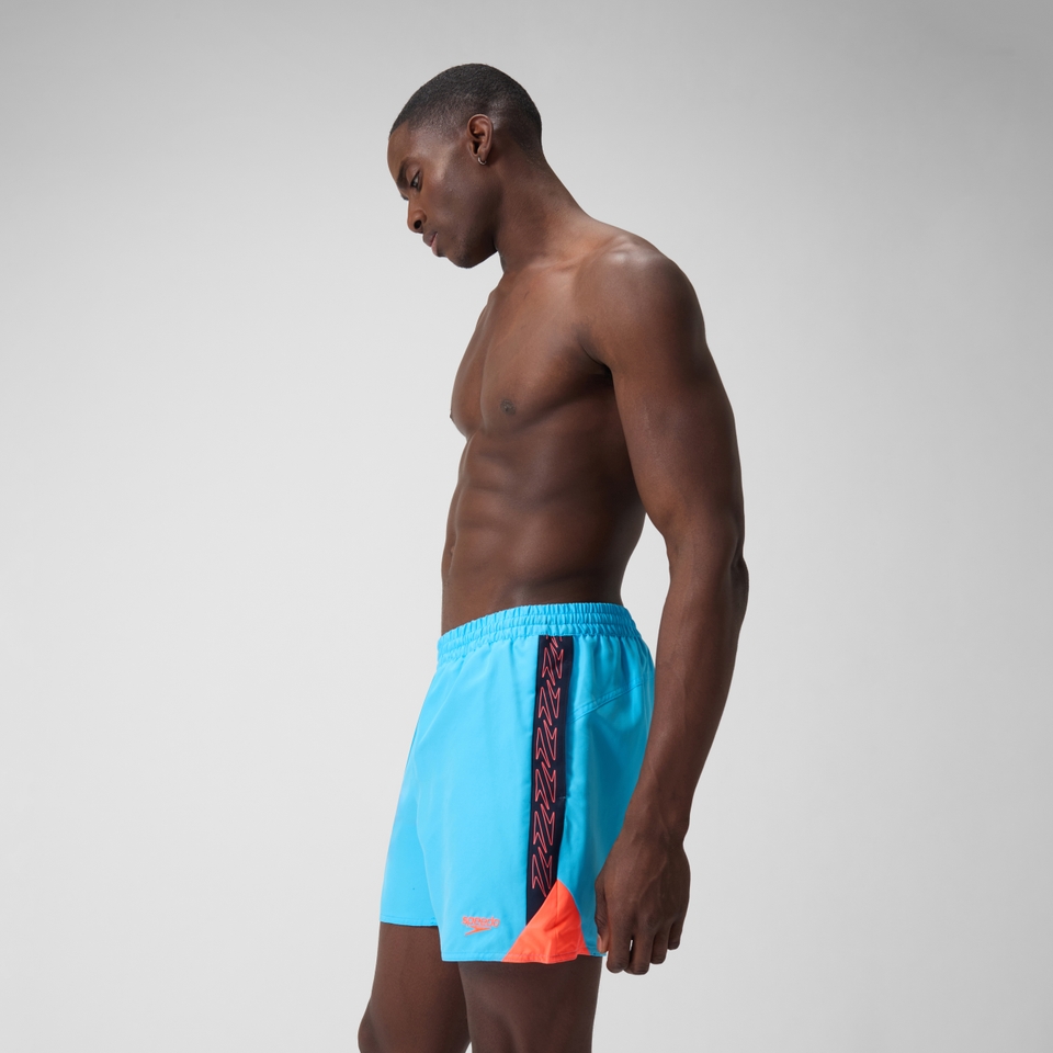 Men's HyperBoom Splice 16" Swim Shorts Blue/Red