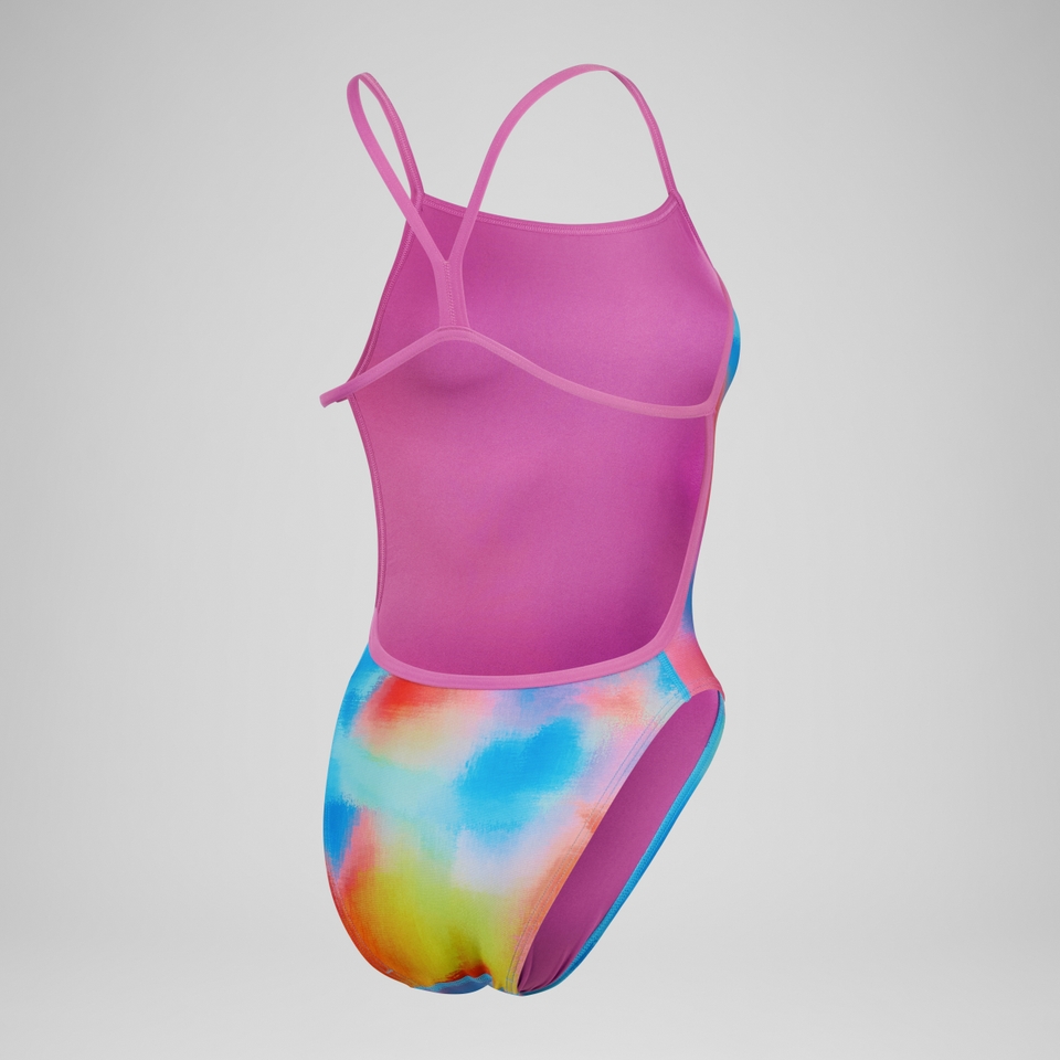 Women's Club Training Placement Digital Vback Swimsuit Pink/Yellow