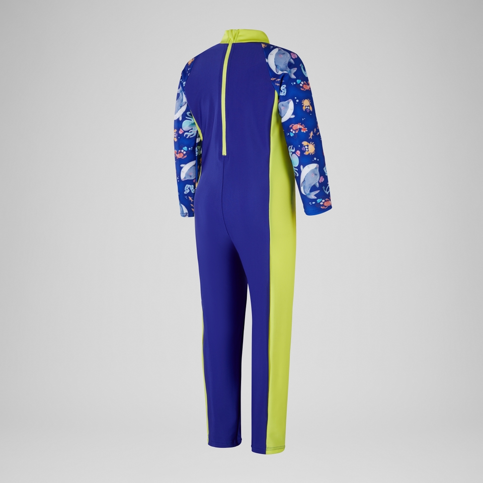 Boys' Printed All-In-One Sun Suit Blue