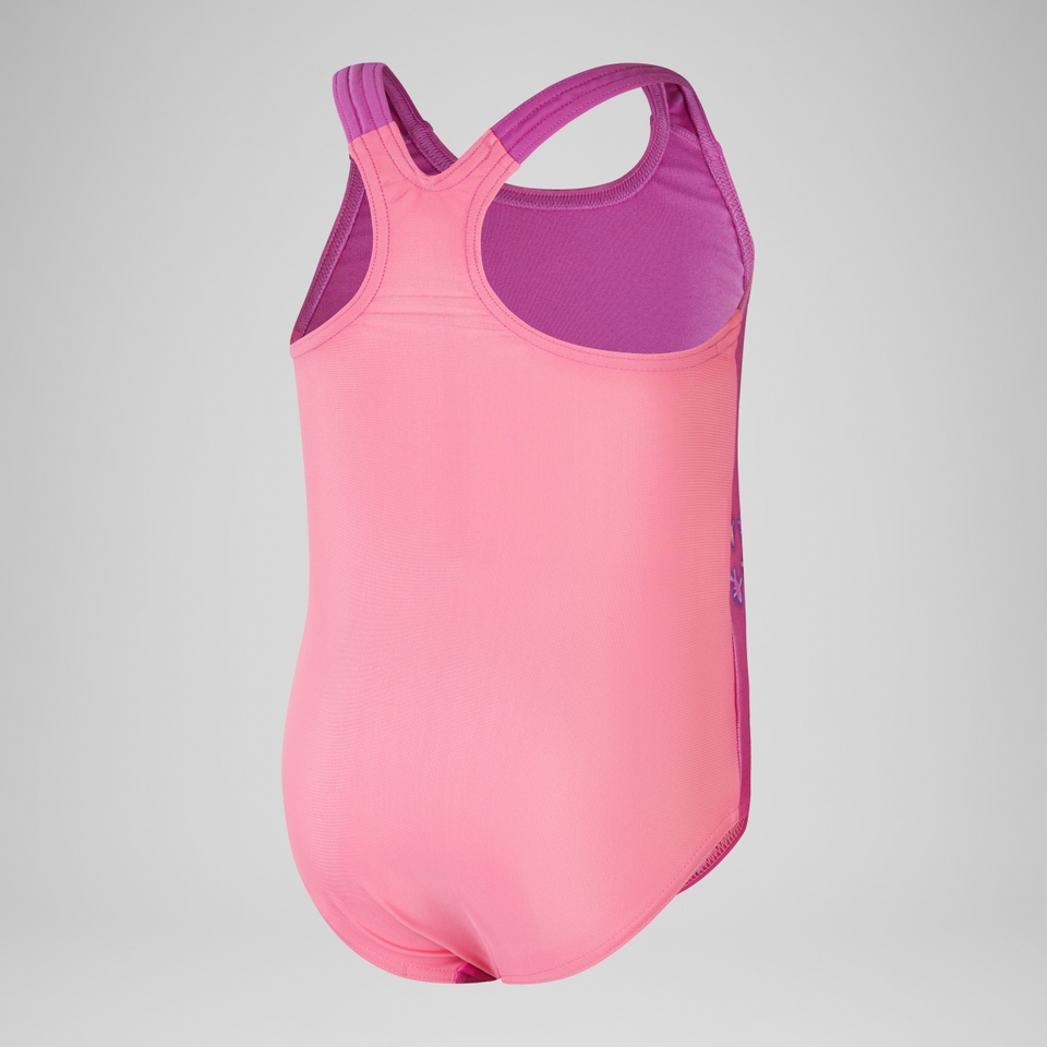 Maillot de bain Fille à imprimé numérique pour Filles Rose kiki/Cyclamen/Pétale