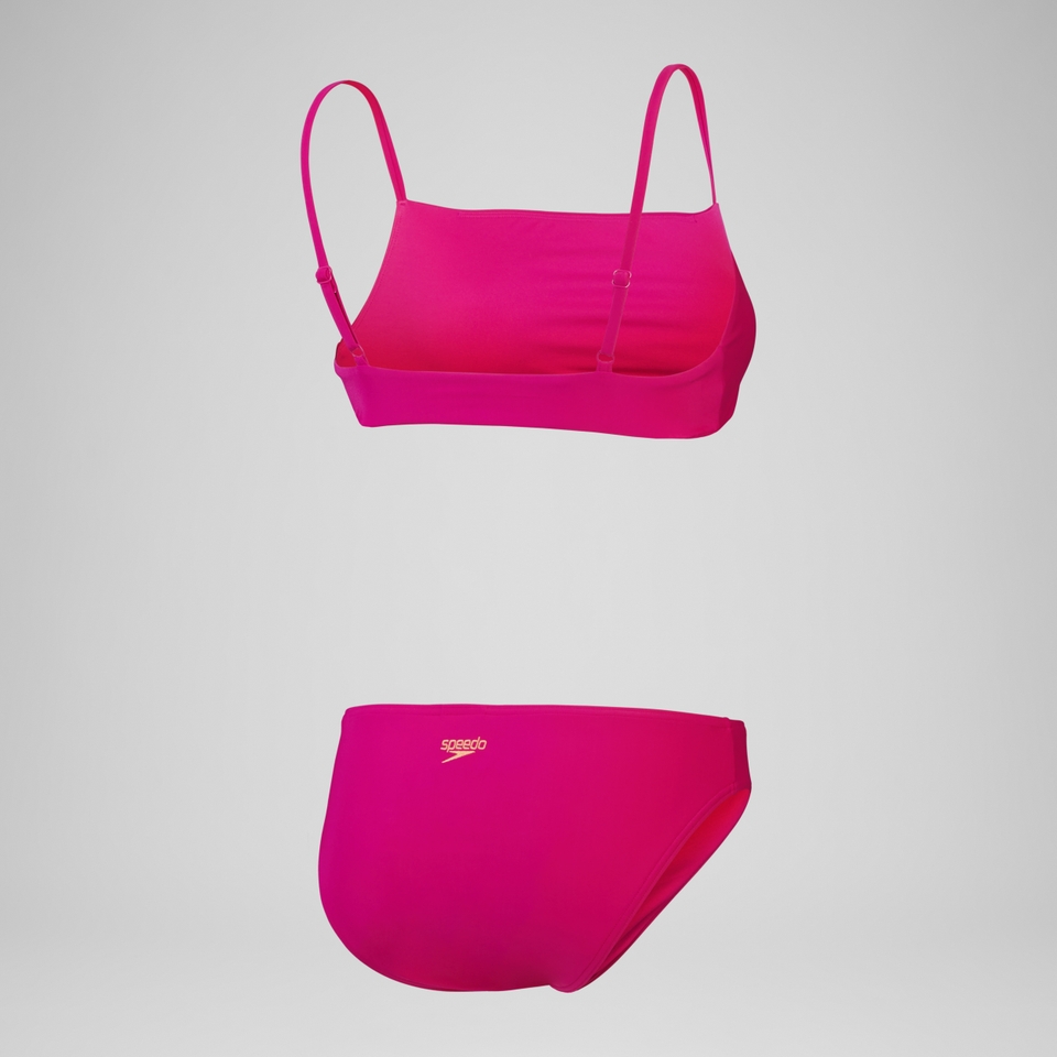 Women's Solid Adjustable Thinstrap Bikini Purple