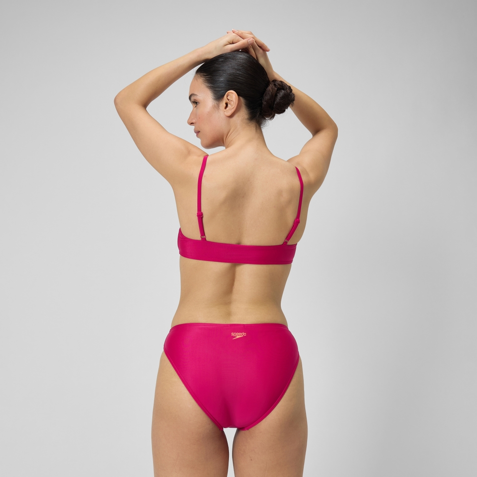 Women's Solid Adjustable Thinstrap Bikini Purple
