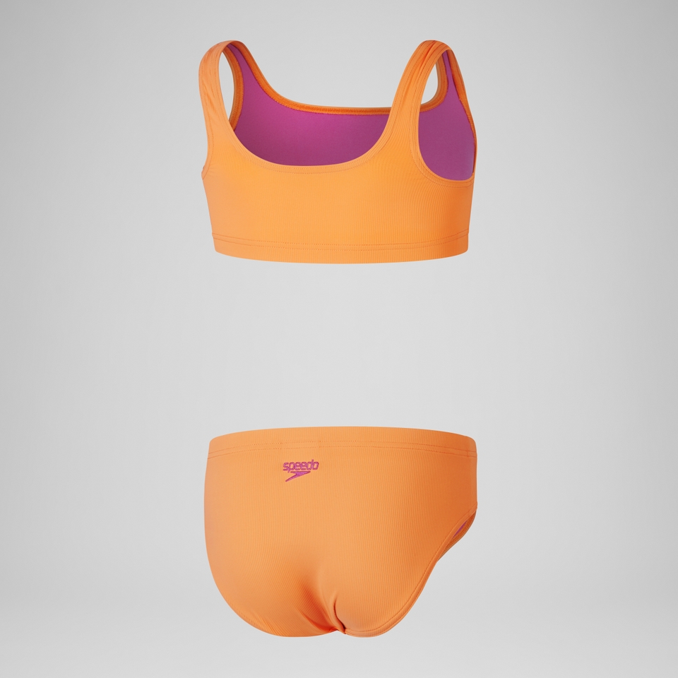 Girls' Textured Bikini Orange