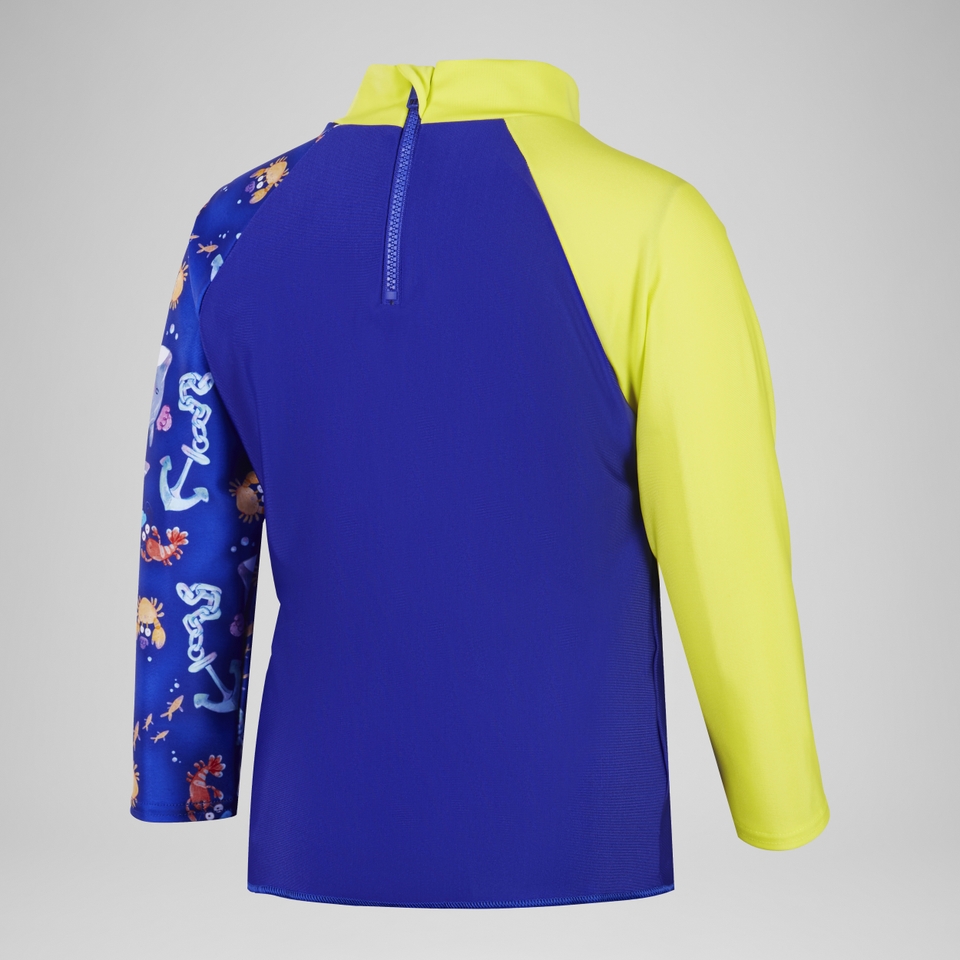 Boys' Digital Long Sleeve Rash Top Blue