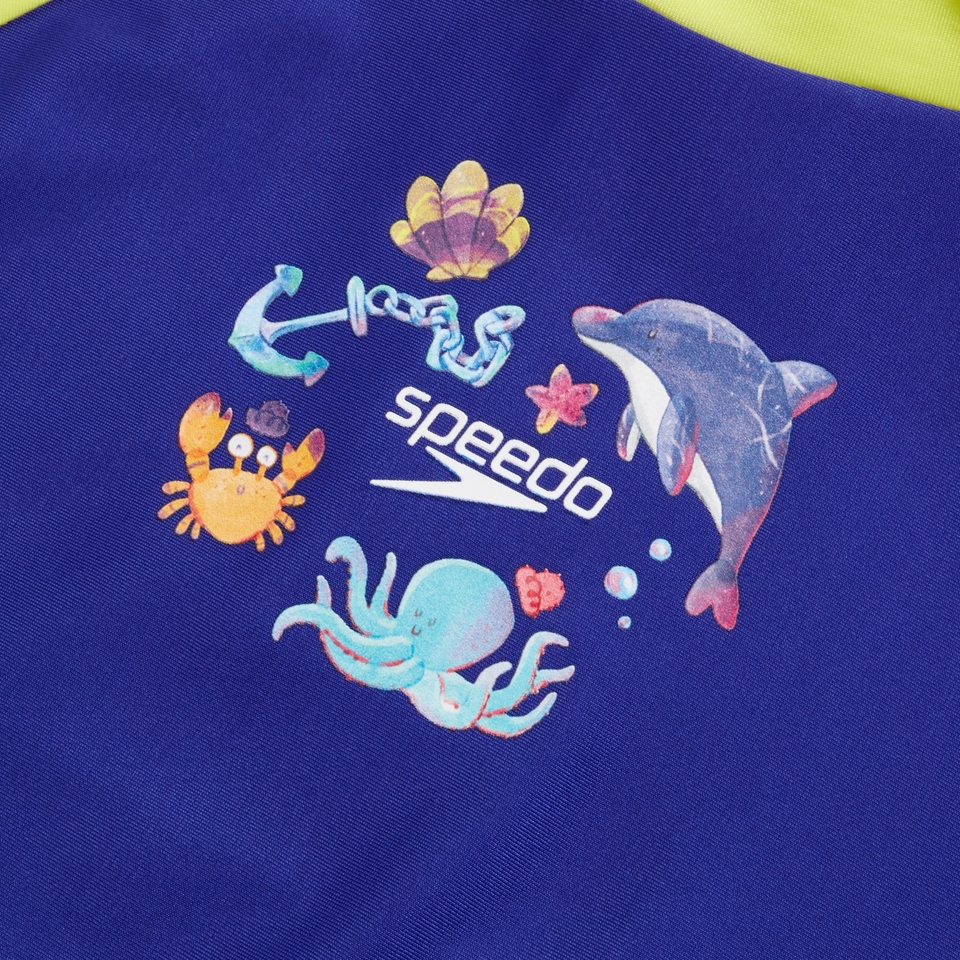 Boys' Digital Long Sleeve Rash Top Blue
