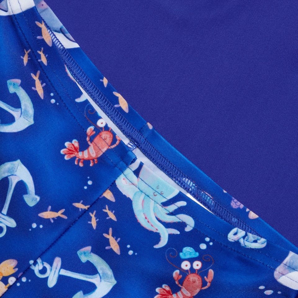 Boys' Digital Long Sleeve Rash Top Blue