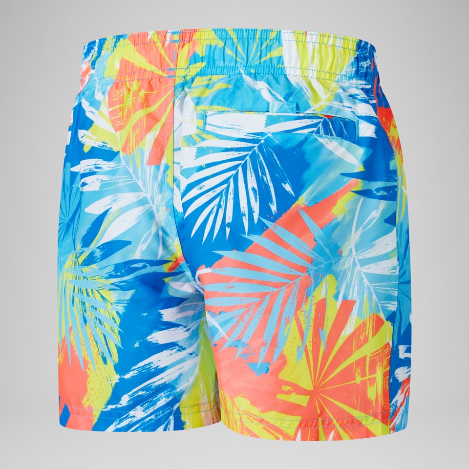 Boys' Digital Printed 13" Swim Short Blue/Yellow