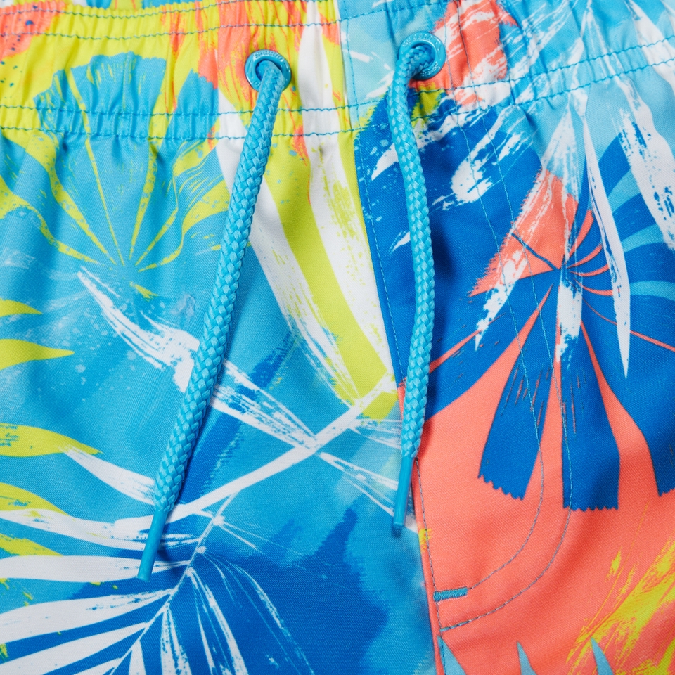 Boys' Digital Printed 13" Swim Short Blue/Yellow