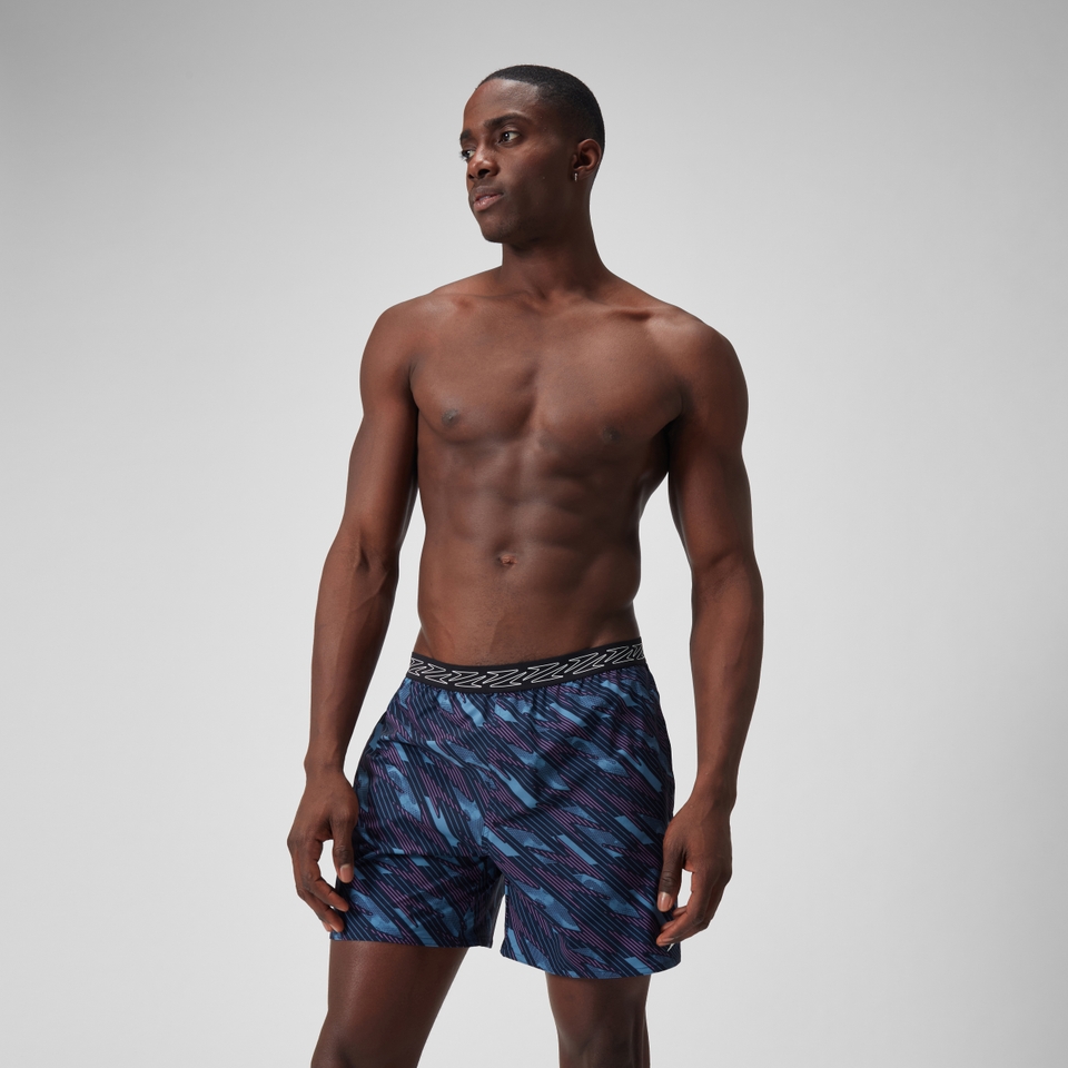 Men's HyperBoom Printed 16" Swim Shorts Black