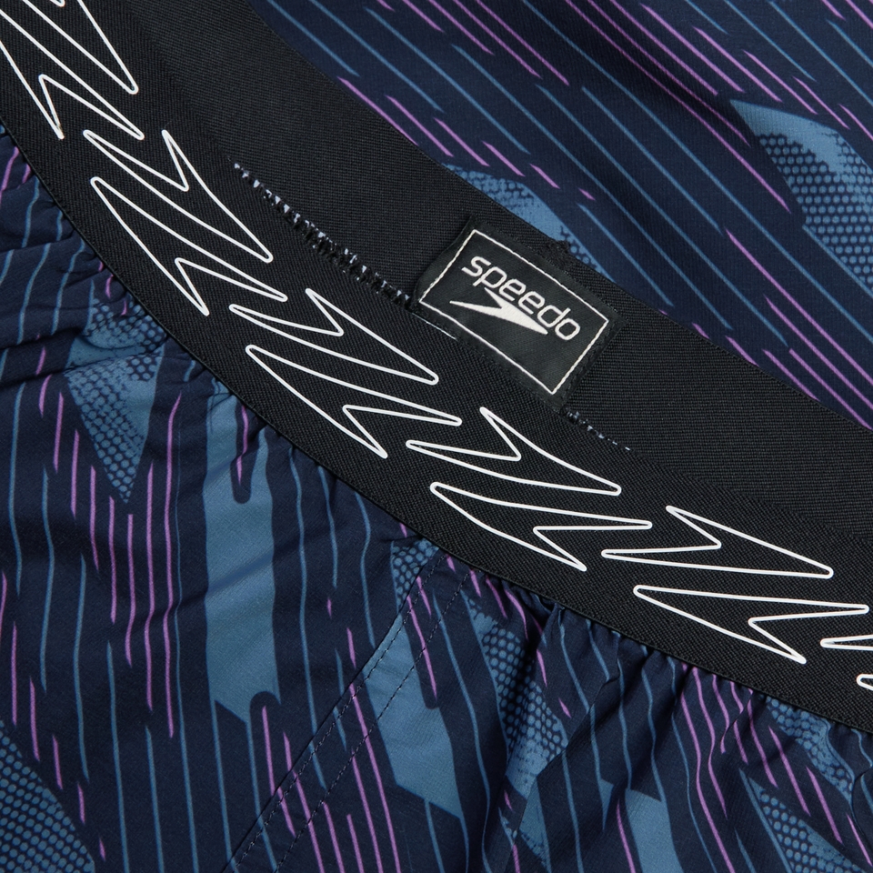 Men's HyperBoom Printed 16" Swim Shorts Black