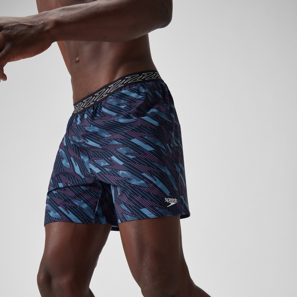 Men's HyperBoom Printed 16" Swim Shorts Black