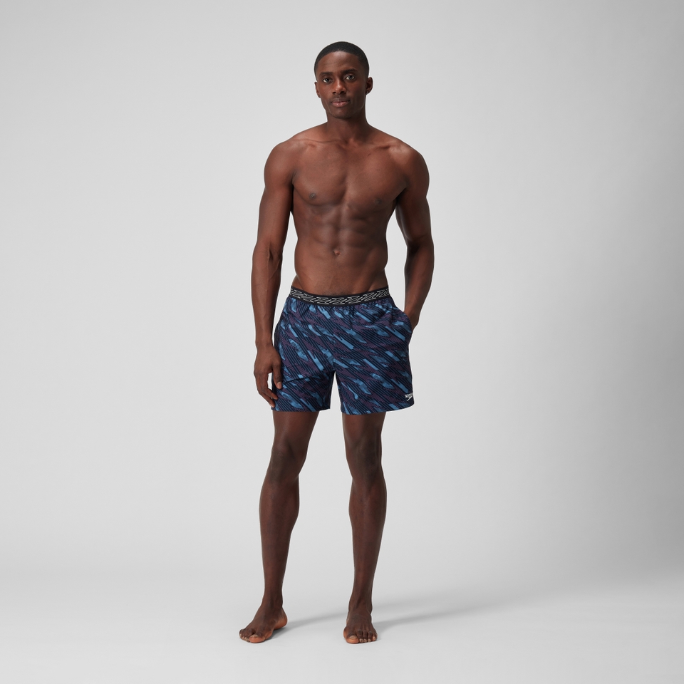 Men's HyperBoom Printed 16" Swim Shorts Black